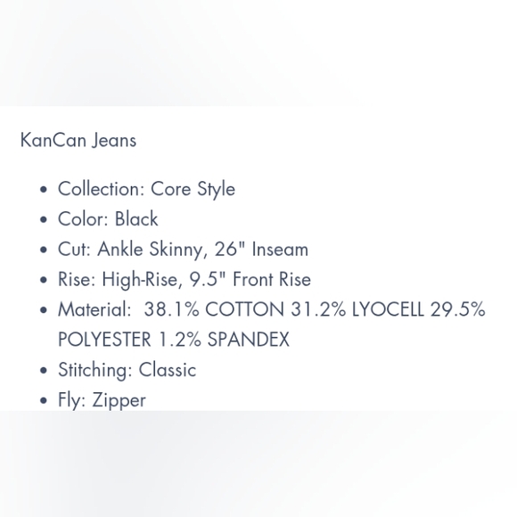 NWT Kancan Watts High Rise High Frey Hem Skinny Jeans Black - Picture 16 of 16